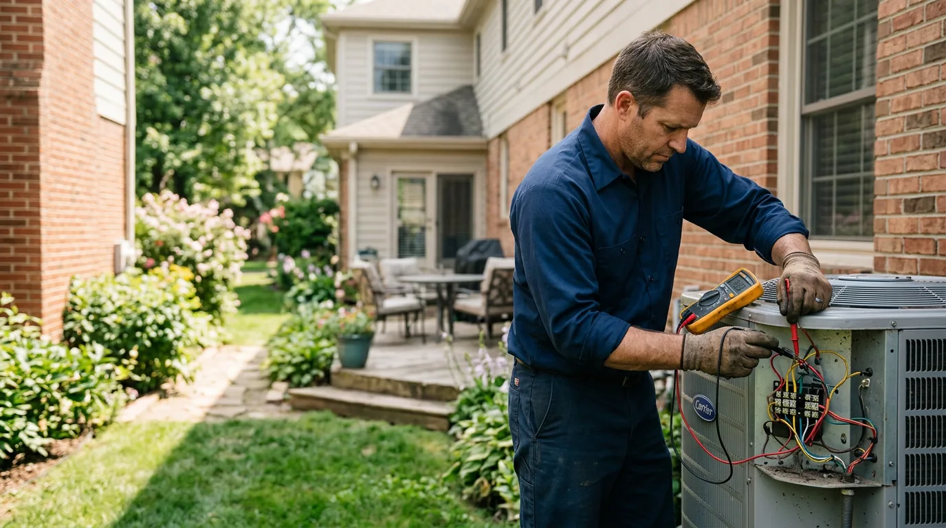 HVAC technician working near Fleetville, PA